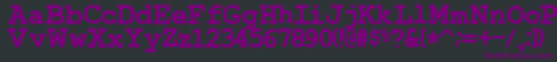 Шрифт Typwrng – фиолетовые шрифты на чёрном фоне