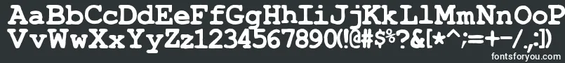 Шрифт Typwrng – белые шрифты на чёрном фоне