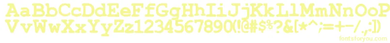 Typwrng Font – Yellow Fonts on White Background