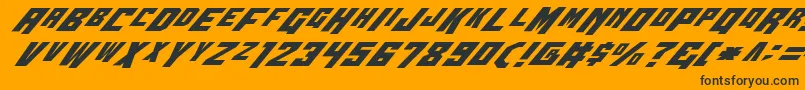 Wbv4i Font – Black Fonts on Orange Background