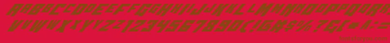 Wbv4i Font – Brown Fonts on Red Background