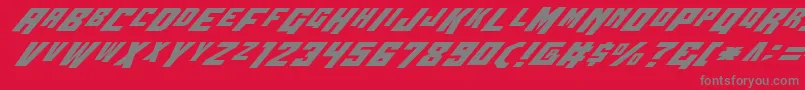 Wbv4i Font – Gray Fonts on Red Background