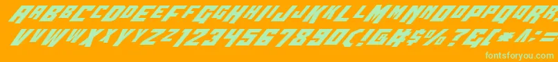 Шрифт Wbv4i – зелёные шрифты на оранжевом фоне