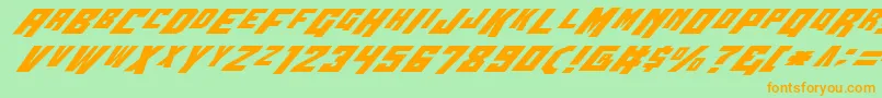 Wbv4i Font – Orange Fonts on Green Background