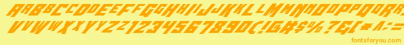 Wbv4i Font – Orange Fonts on Yellow Background