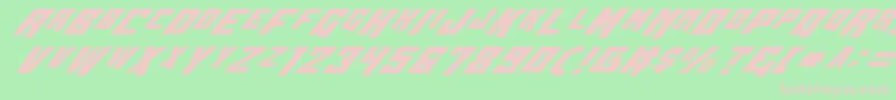 Wbv4i Font – Pink Fonts on Green Background