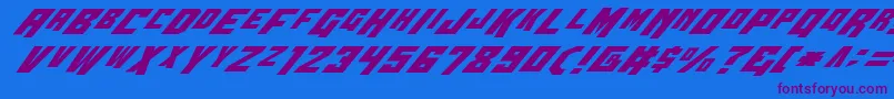 Wbv4i Font – Purple Fonts on Blue Background