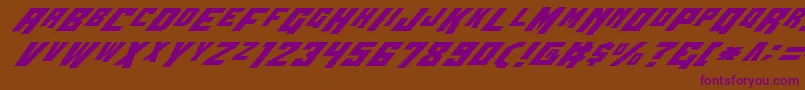 Wbv4i Font – Purple Fonts on Brown Background