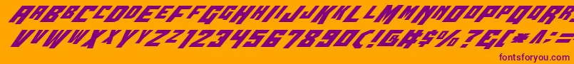 Wbv4i Font – Purple Fonts on Orange Background