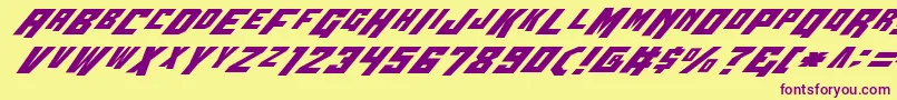 Wbv4i Font – Purple Fonts on Yellow Background