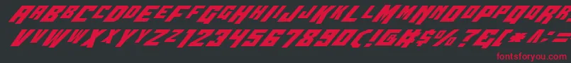 Wbv4i Font – Red Fonts on Black Background