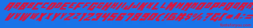 Шрифт Wbv4i – красные шрифты на синем фоне