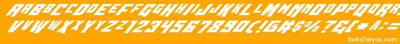 Wbv4i Font – White Fonts on Orange Background