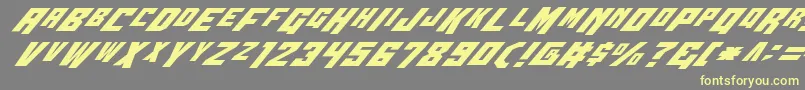 Wbv4i Font – Yellow Fonts on Gray Background