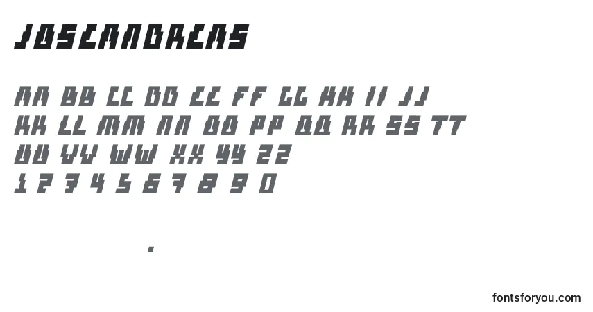 Schriftart JoseAndreas – Alphabet, Zahlen, spezielle Symbole