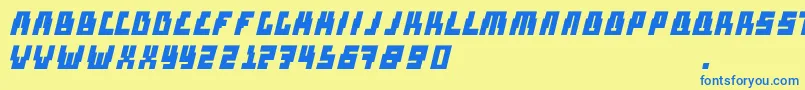 JoseAndreas Font – Blue Fonts on Yellow Background