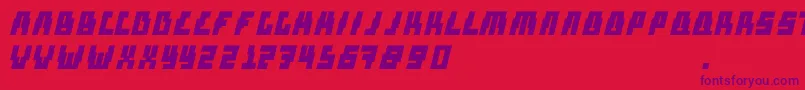 フォントJoseAndreas – 赤い背景に紫のフォント