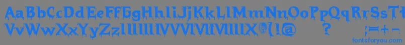 More about Hellraiser Bloody Font Hellraiser Bloody Font – Blue Fonts on Gray Background