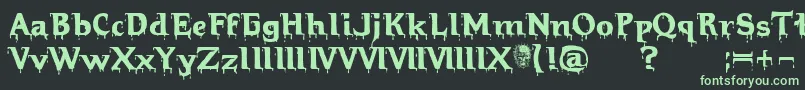 Hellraiser Bloody Font – Green Fonts on Black Background