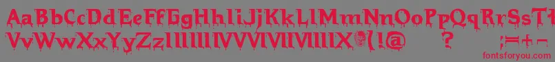 Hellraiser Bloody Font – Red Fonts on Gray Background