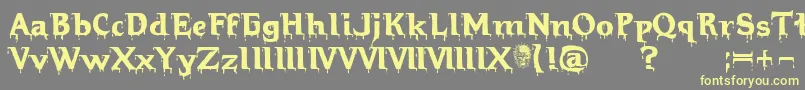 Hellraiser Bloody Font – Yellow Fonts on Gray Background