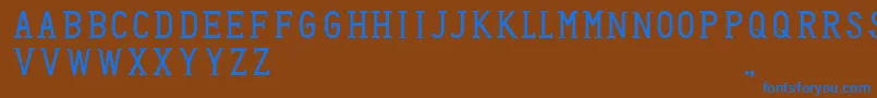 HoneyBadger Font – Blue Fonts on Brown Background
