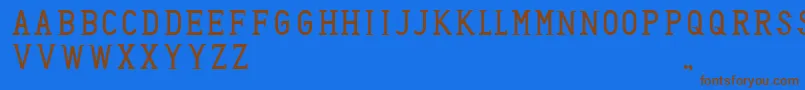 HoneyBadger Font – Brown Fonts on Blue Background