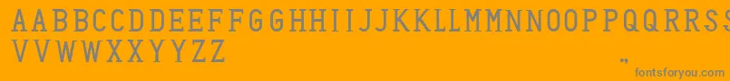 HoneyBadger Font – Gray Fonts on Orange Background