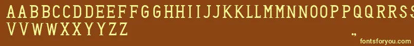 Czcionka HoneyBadger – żółte czcionki na brązowym tle