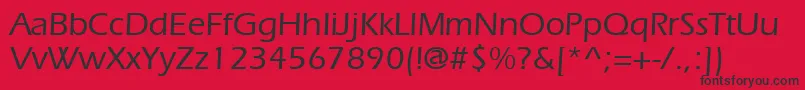 SpeedoBookSsiMedium Font – Black Fonts on Red Background