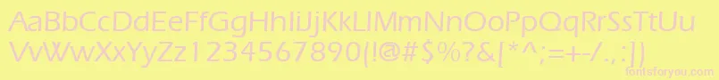 SpeedoBookSsiMedium Font – Pink Fonts on Yellow Background