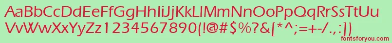 SpeedoBookSsiMedium Font – Red Fonts on Green Background