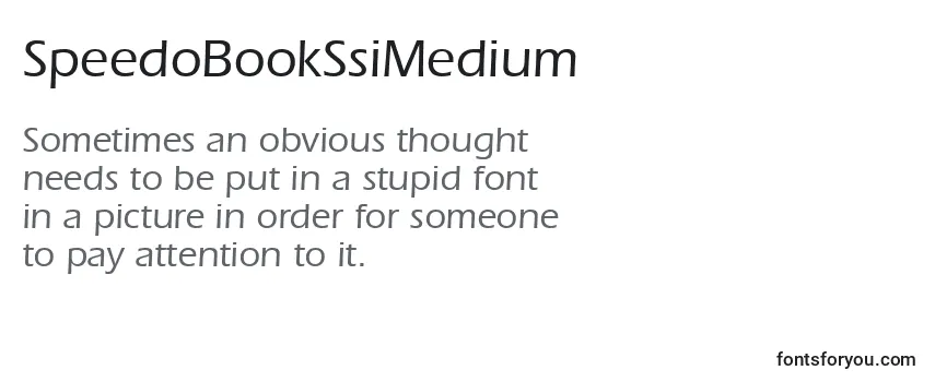 SpeedoBookSsiMedium Font