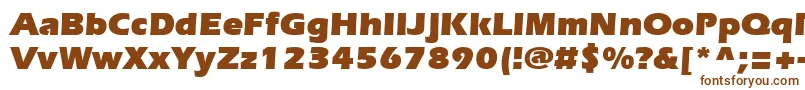ErieblackBold-fontti – ruskeat fontit valkoisella taustalla