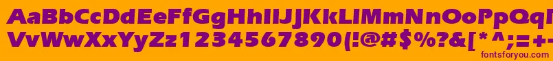 ErieblackBold Font – Purple Fonts on Orange Background