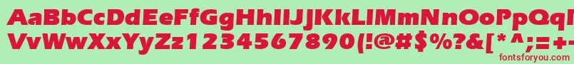 ErieblackBold Font – Red Fonts on Green Background