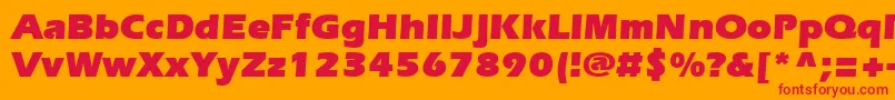 ErieblackBold Font – Red Fonts on Orange Background