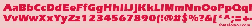 ErieblackBold-Schriftart – Rote Schriften auf rosa Hintergrund