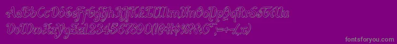 Quillswordoutital Font – Gray Fonts on Purple Background