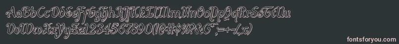 Quillswordoutital Font – Pink Fonts on Black Background