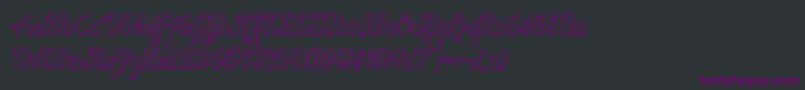 Quillswordoutital Font – Purple Fonts on Black Background