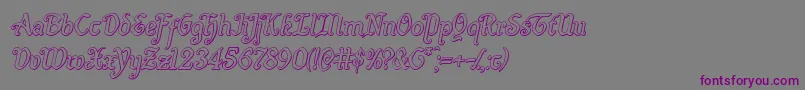 Quillswordoutital Font – Purple Fonts on Gray Background