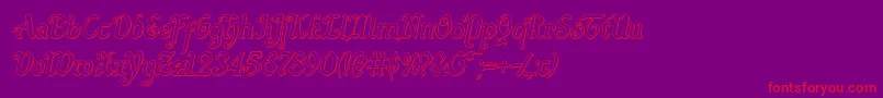 Quillswordoutital Font – Red Fonts on Purple Background