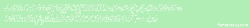 Quillswordoutital Font – White Fonts on Green Background