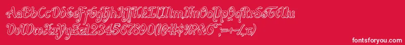 Quillswordoutital Font – White Fonts on Red Background