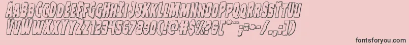 Clubberlang3Dital Font – Black Fonts on Pink Background