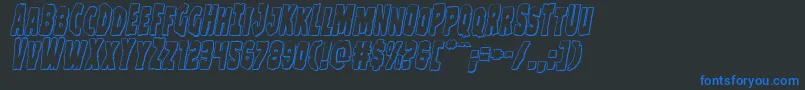 Clubberlang3Dital Font – Blue Fonts on Black Background