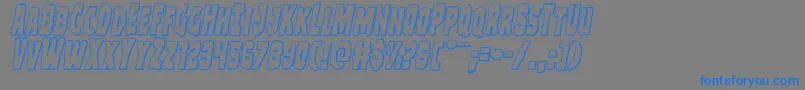 Clubberlang3Dital Font – Blue Fonts on Gray Background