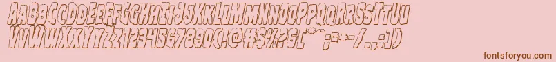 Clubberlang3Dital Font – Brown Fonts on Pink Background