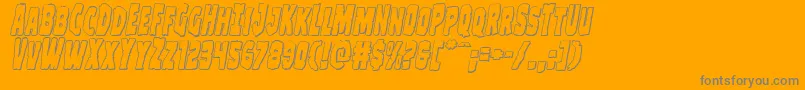 Clubberlang3Dital Font – Gray Fonts on Orange Background